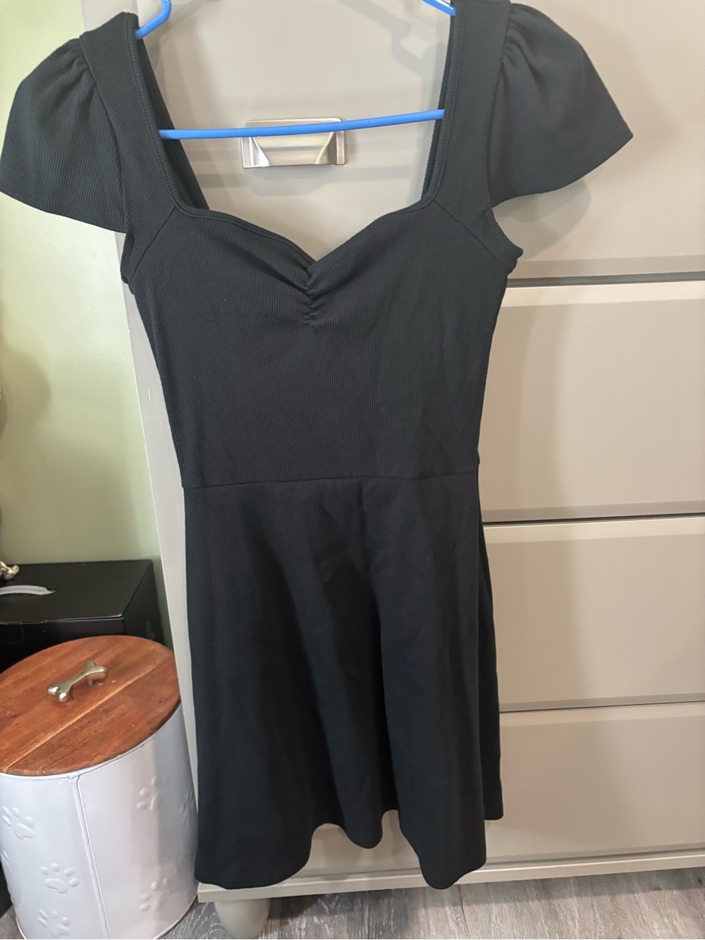wild fable Black Square-Neck Mini Dress